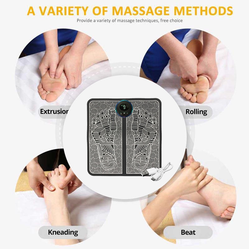 EMS Foot Massager Mat β Electric TENS Foot Massage Pad with Smart Display