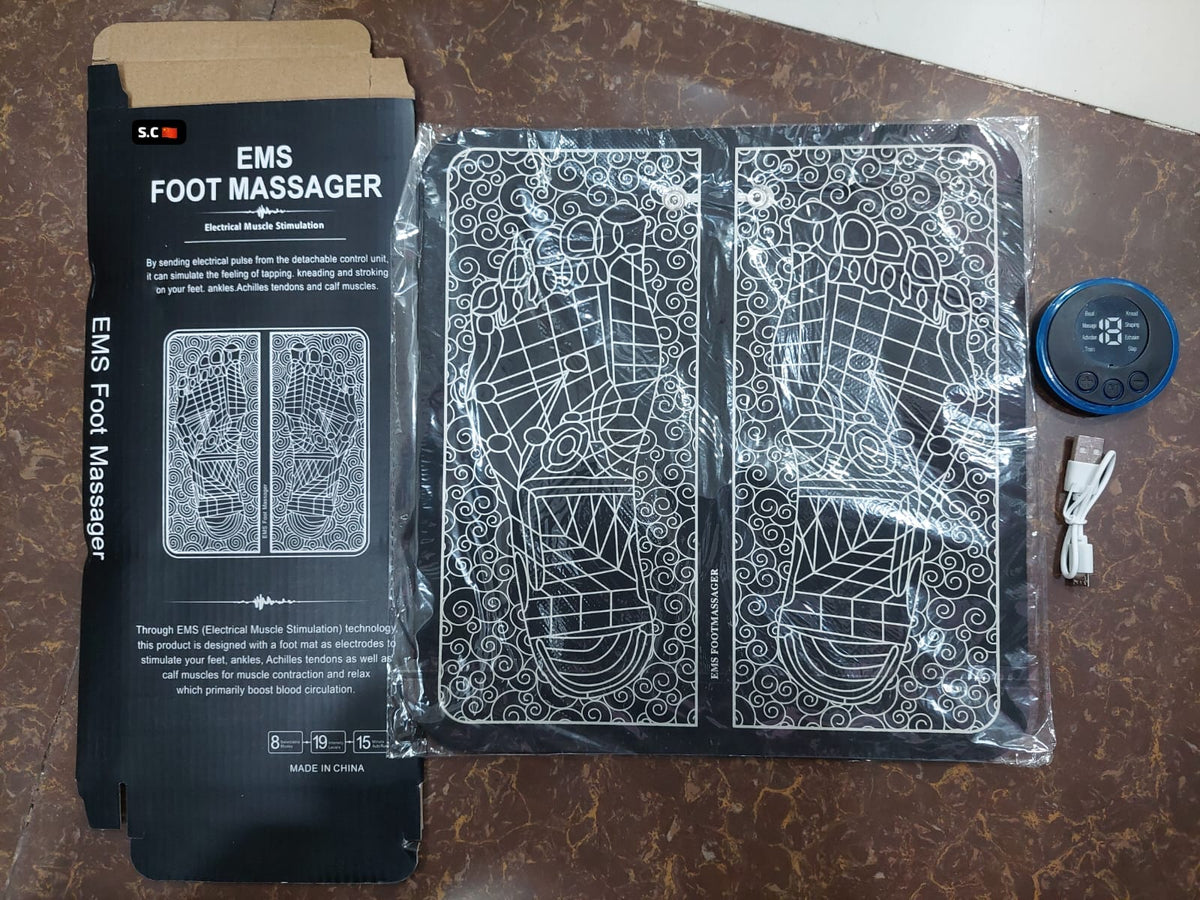EMS Foot Massager Mat β Electric TENS Foot Massage Pad with Smart Display
