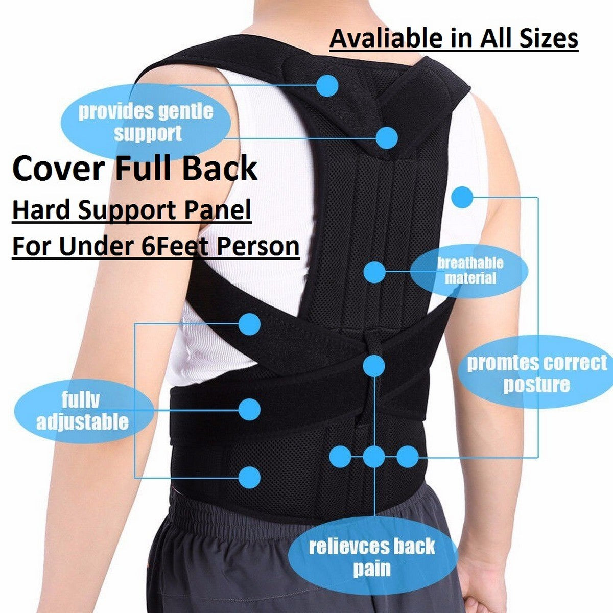 Adjustable Back Support Belt β Posture Corrector & Upper Back Support Brace