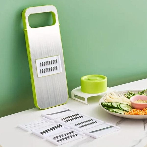 5-in-1 Manual Food Grater & Vegetable Slicer β Stainless Steel Blades