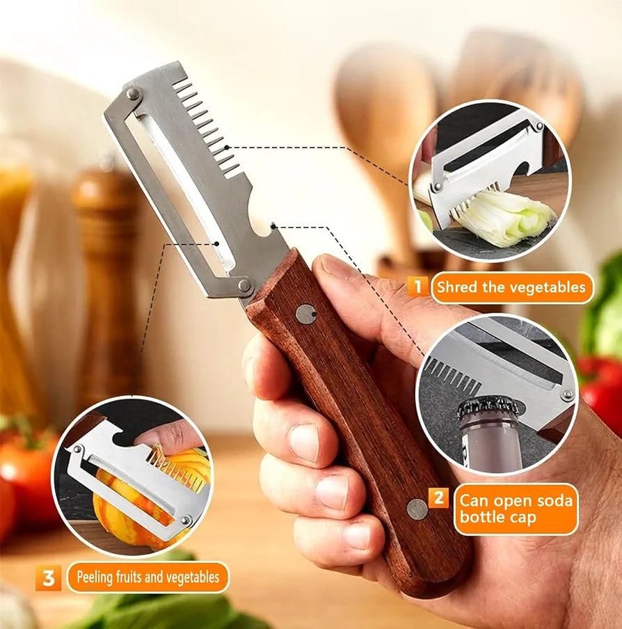 3-in-1 Stainless Steel Peeler Knife β Multifunctional Kitchen Tool
