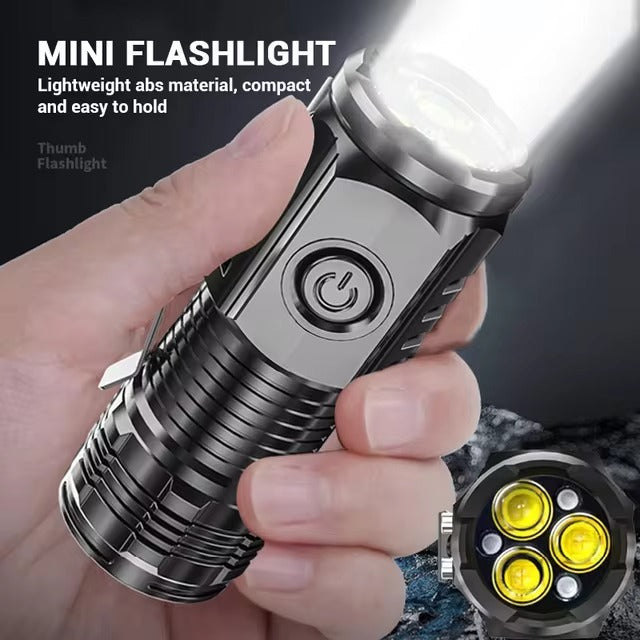 Bright Mini LED Flashlight with 3 LEDs β Portable Pocket Torch
