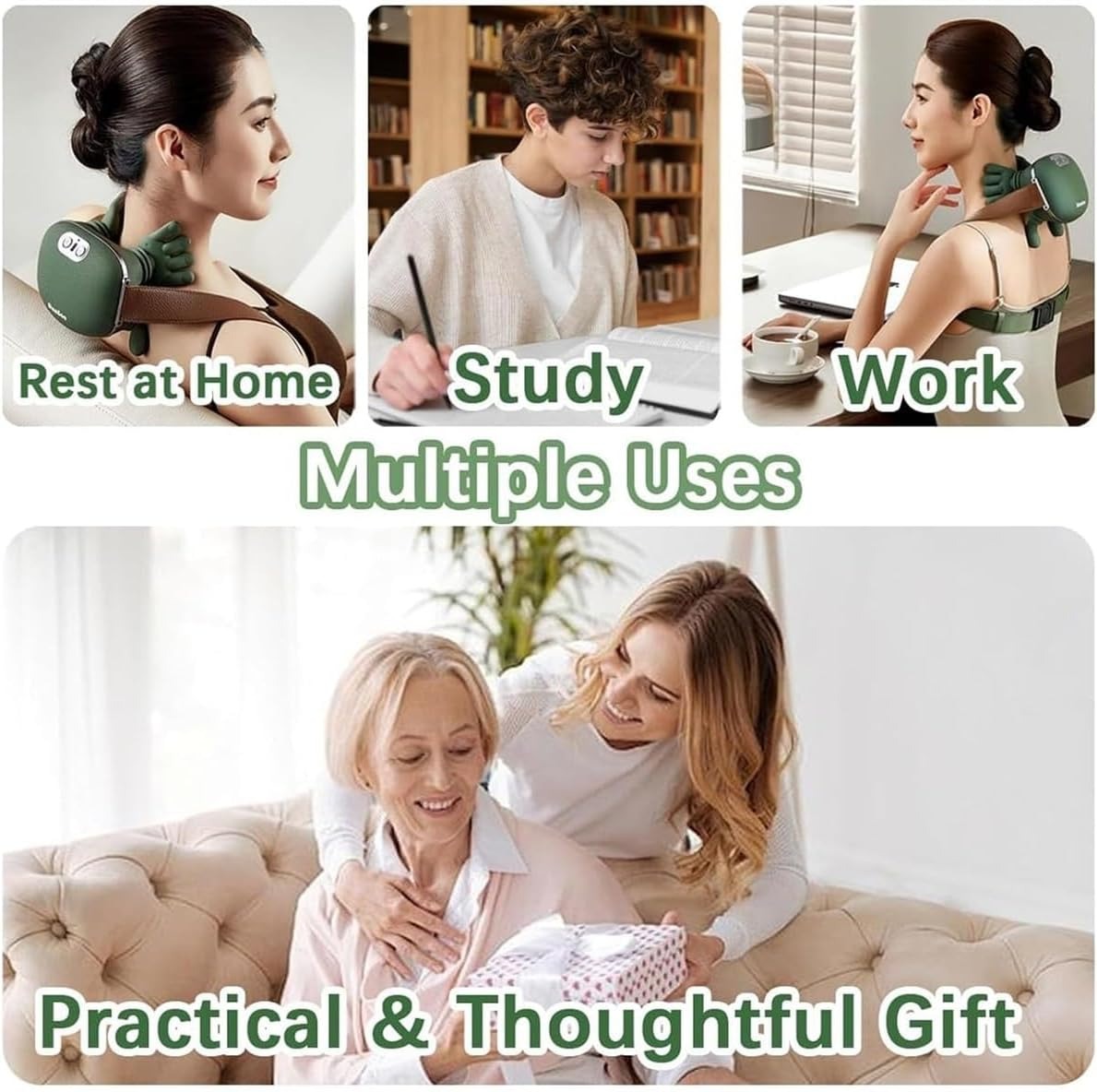 Smart Electric Neck Massager | Finger Pressure Simulation for Neck & Shoulder Relief