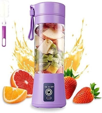 6-Blade Mini Portable USB Juicer Blender – Rechargeable Travel Smoothie Maker