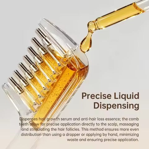 Scalp Massage Comb with Rolling Balls | Hair Oil & Serum Applicator